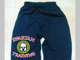 SPARTAN TRAINING  čierne teplákové kraťasy s tlačeným logom